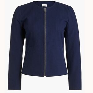 J Crew Factory Zip Front Basketweave Jacket Size 20 NWT